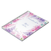 Livre d'invité du Mariage de fleurs de Spring Lila (Côté gauche)