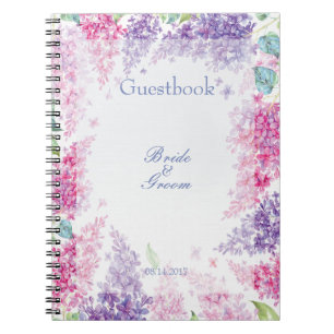 Livre d'invité du Mariage de fleurs de Spring Lila