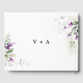 Livre d'invité du Mariage de lavande de verdure po (Verso)