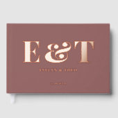 Livre d'invité du Mariage de photos Bold Monogram  (Recto)