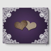 Livre d'invité du Mariage de tournesol de dentelle (Verso)