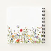 Livre d'invité du Mariage Fleur sauvage coloré (Dos)