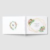 Livre d'invité du Mariage floral géométrique Tropi (Complet)
