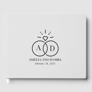 Livre d'invité du Mariage Logo Unique