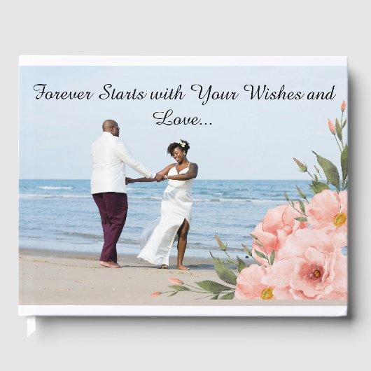 Livre d'invité du Mariage photo personnalisé (Recto)