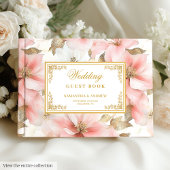 Livre d'invité du mariage Rustic blush ivoire