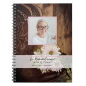 Livre d'invité du mémorial des funérailles de rose (Devant)