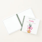 Livre d'invité Fête des mariées arc rose ananas (Intérieur)