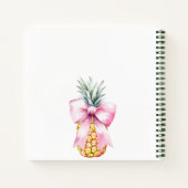 Livre d'invité Fête des mariées arc rose ananas (Dos)