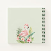 Livre d'invité flamand rose sauge vert fête d'anni (Dos)