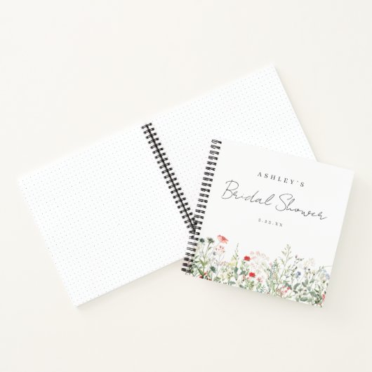 Livre d'invité fleur sauvage Meadow Fête des marié (Intérieur)