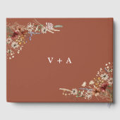 Livre d'invité Fleur sauvage Terracotta Minuscule (Verso)