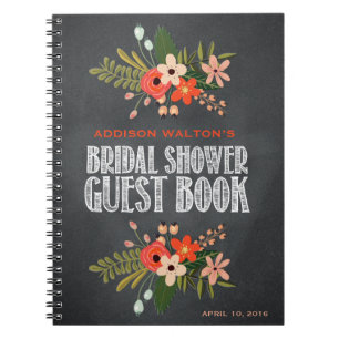 Livre d'invité floral de Fête de la mariée de
