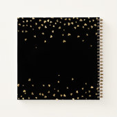 Livre d'invité funérailles funéraires noir coeur o (Dos)