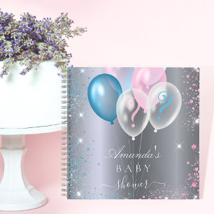 Livre d'invité genre révéler argent rose bleu ball