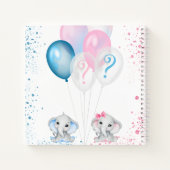 Livre d'invité genre révéler garçon fille éléphant (Dos)