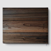 Livre d'invité Gold Rustic Wood Masonic | Freemaso (Verso)