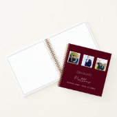 Livre d'invité graduation bourgogne nom photo (Intérieur)