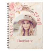 Livre d'invité graduation pampas herbe blush photo (Devant)