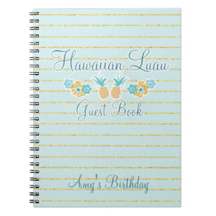 Livre d'invité hawaïen de partie de Luau