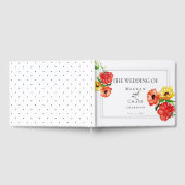 Livre d'invité mariage | Aquarelle Floral Rouge Ja (Complet)