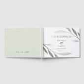 Livre d'invité mariage | Aquarelle Olive Foliing (Complet)