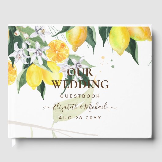 Livre d'invité Mariage aux citrons frais (Recto)