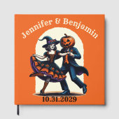 Livre d'invité mariage avec Jack-o'-lantern & Witc (Recto)