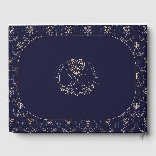 Livre d'invité mariage Cosmic Tarot Moon Stars Ali (Verso)