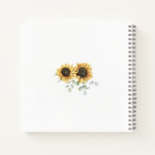 Livre d'invité Mariage de fleurs de tournesol Euca (Dos)