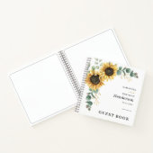 Livre d'invité Mariage de fleurs de tournesol Euca (Intérieur)