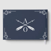 Livre d'invité Mariage de Monogramme et Flèches de (Verso)