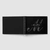 Livre d'invité Mariage de Monogramme noir (Complet)