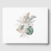 Livre d'invité Mariage de Monstera Orchidée tropic (Verso)