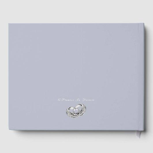 Livre d'invité mariage - Dusty Blue Guest Book (Verso)