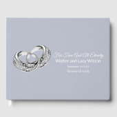 Livre d'invité mariage - Dusty Blue Guest Book (Recto)