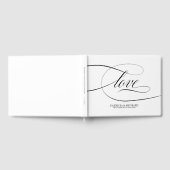 Livre d'invité mariage Élégant script noir (Complet)
