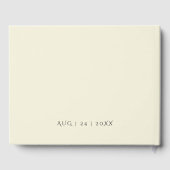 Livre d'invité mariage | Élégante rose jaune pâle (Verso)