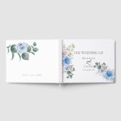 Livre d'invité mariage | Élégantes Fleurs Bleues T (Complet)