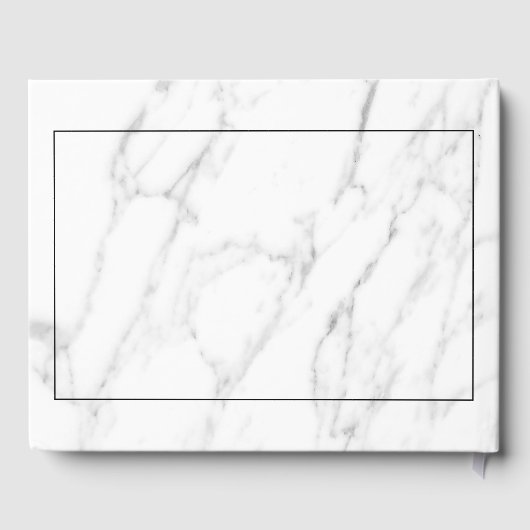 Livre d'invité mariage en marbre blanc cher (Verso)