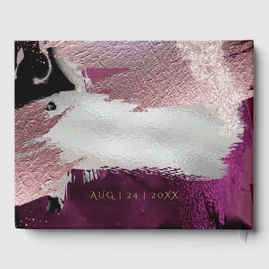 Livre d'invité mariage | Étonnant Gras Cassis Meta (Verso)