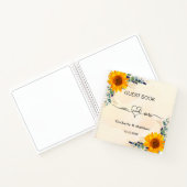 Livre d'invité mariage eucalyptus tournfleurs m mr (Intérieur)