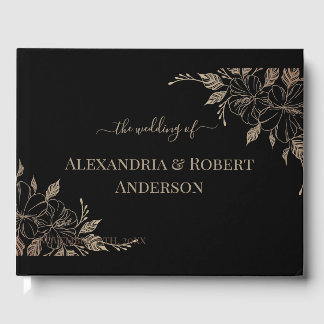 Livre d'invité Mariage Fancy Gold Lines