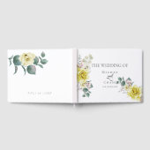 Livre d'invité mariage | Fleurs Jaunes Soleil Élég (Complet)