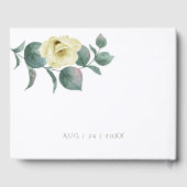 Livre d'invité mariage | Fleurs Jaunes Soleil Élég (Verso)