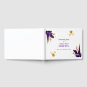 Livre d'invité mariage - Floral violet et or (Complet)