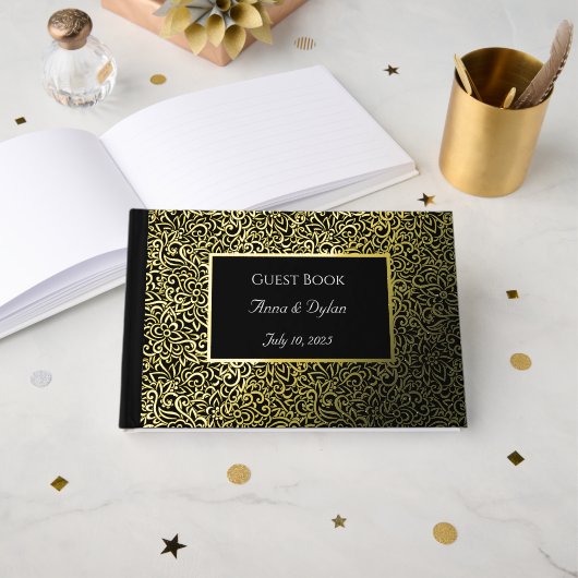 Livre d'invité Mariage Giled Foil (Recto ouvert)