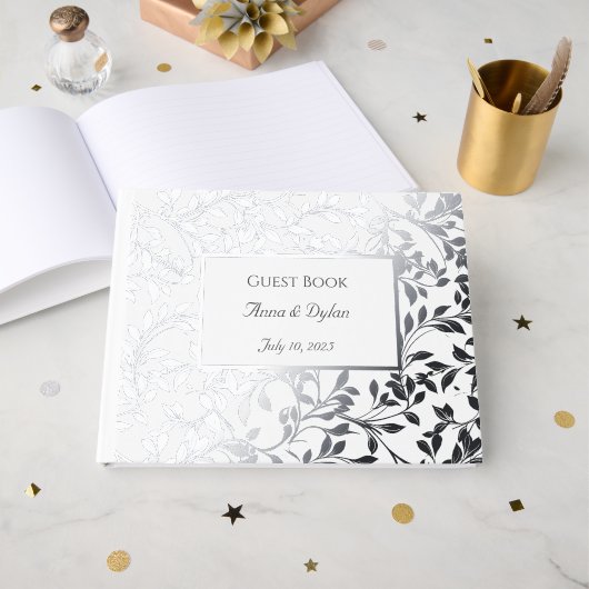 Livre d'invité Mariage Giled Foil (Recto ouvert)