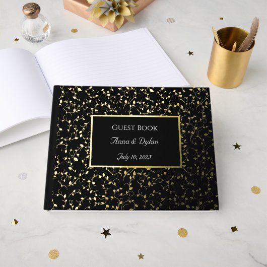 Livre d'invité Mariage Giled Foil (Recto ouvert)