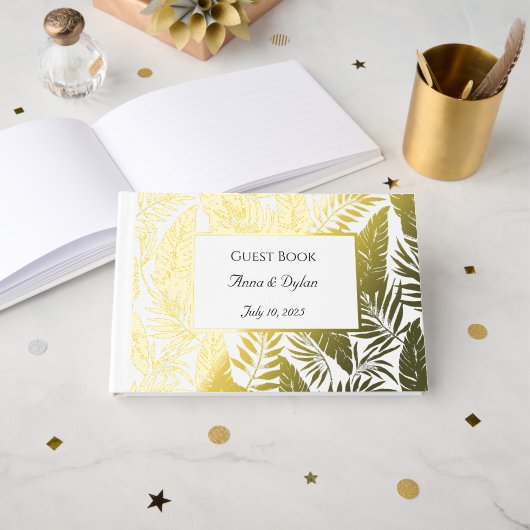 Livre d'invité Mariage Giled Foil (Recto ouvert)